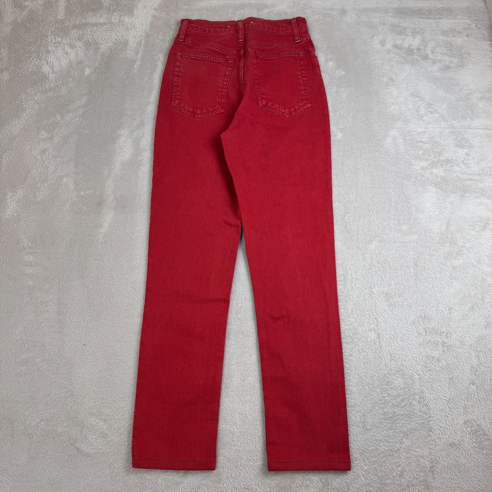 Helmut‎ Lang Chino Pants Womens Size 24 Red Preowned Straight Leg High Waisted